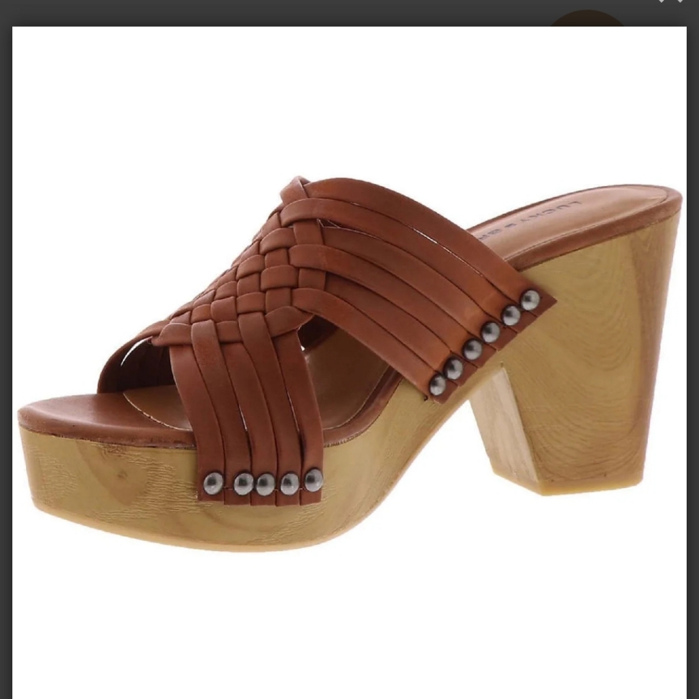 Lucky Brand Tellimi Platform Sandal, Brandy, Size 10